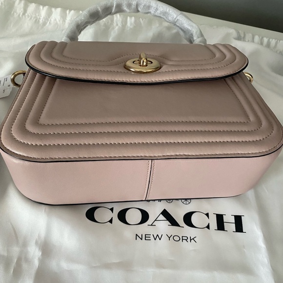 Coach Marlie Top Handle Satchel In Colorblock With Border Quilting - Picture 11 of 11